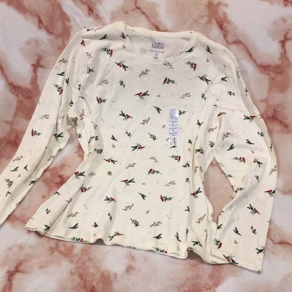 Winter Cardinals Longsleeve Crewneck Tee Size XXL, NWT %100 Cotton - Picture 7 of 12